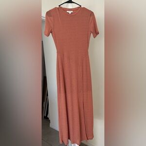 TOPSHOP- Rusty ORANGE Maxi Dress - SIZE SMALL